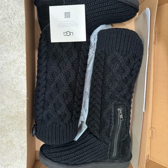 UGG Classic Cardi Knit Boots - Black(sold out on Uggs.com and Nordstrom) - Picture 2 of 9